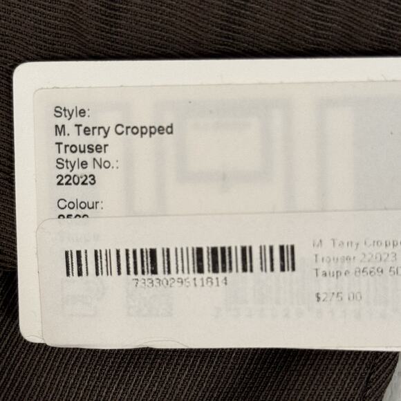 Flippa K Taupe Wool Blend Cropped Pants Men’s EU 50 NWT - Picture 8 of 11